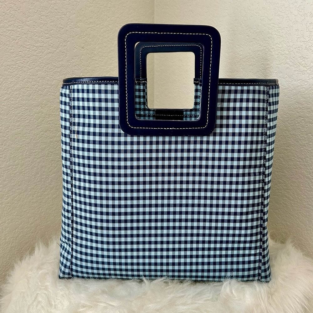 Stays Navy Checkered Women's Tote